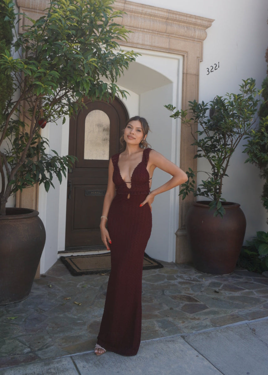 Chantel Dress | Burgundy