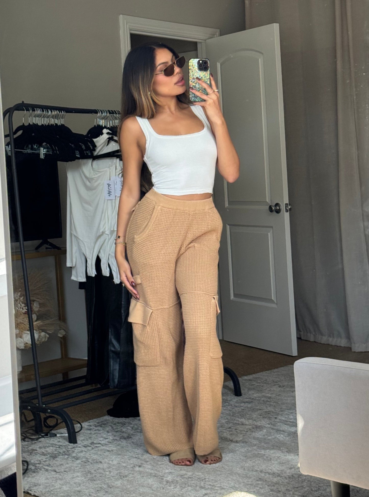 Nicole Knitted Pants | Tan