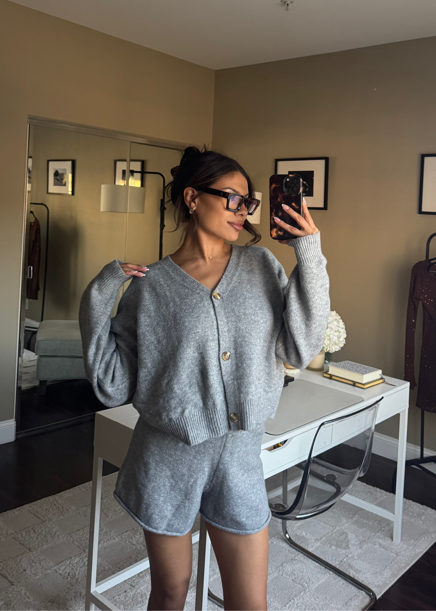 Amora Sweater Set | Heather Grey