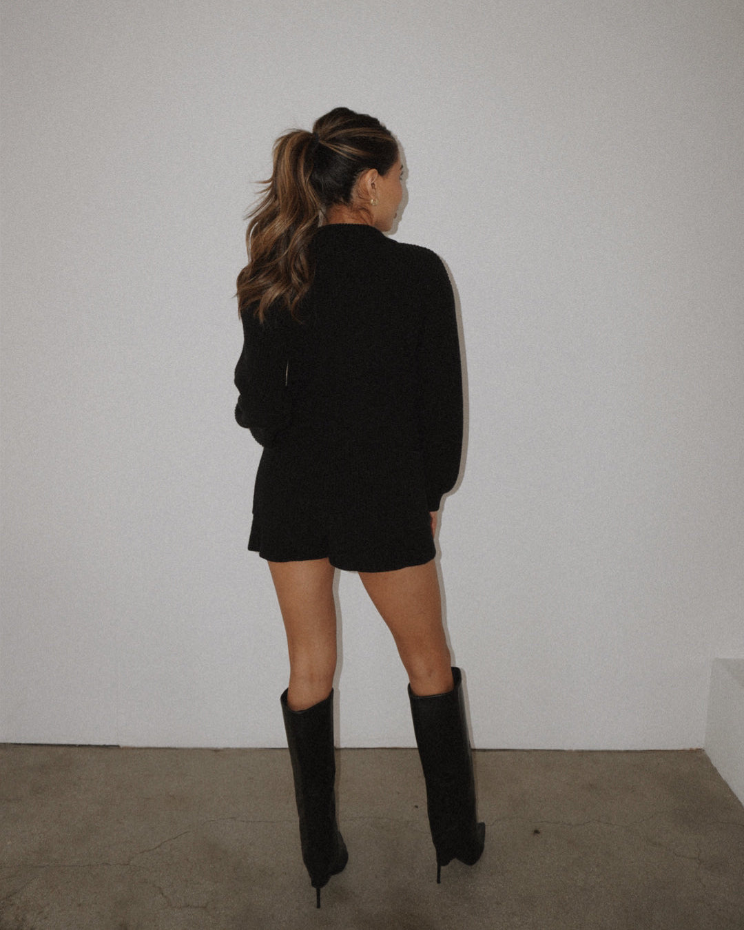 Emily Knit Romper | Black