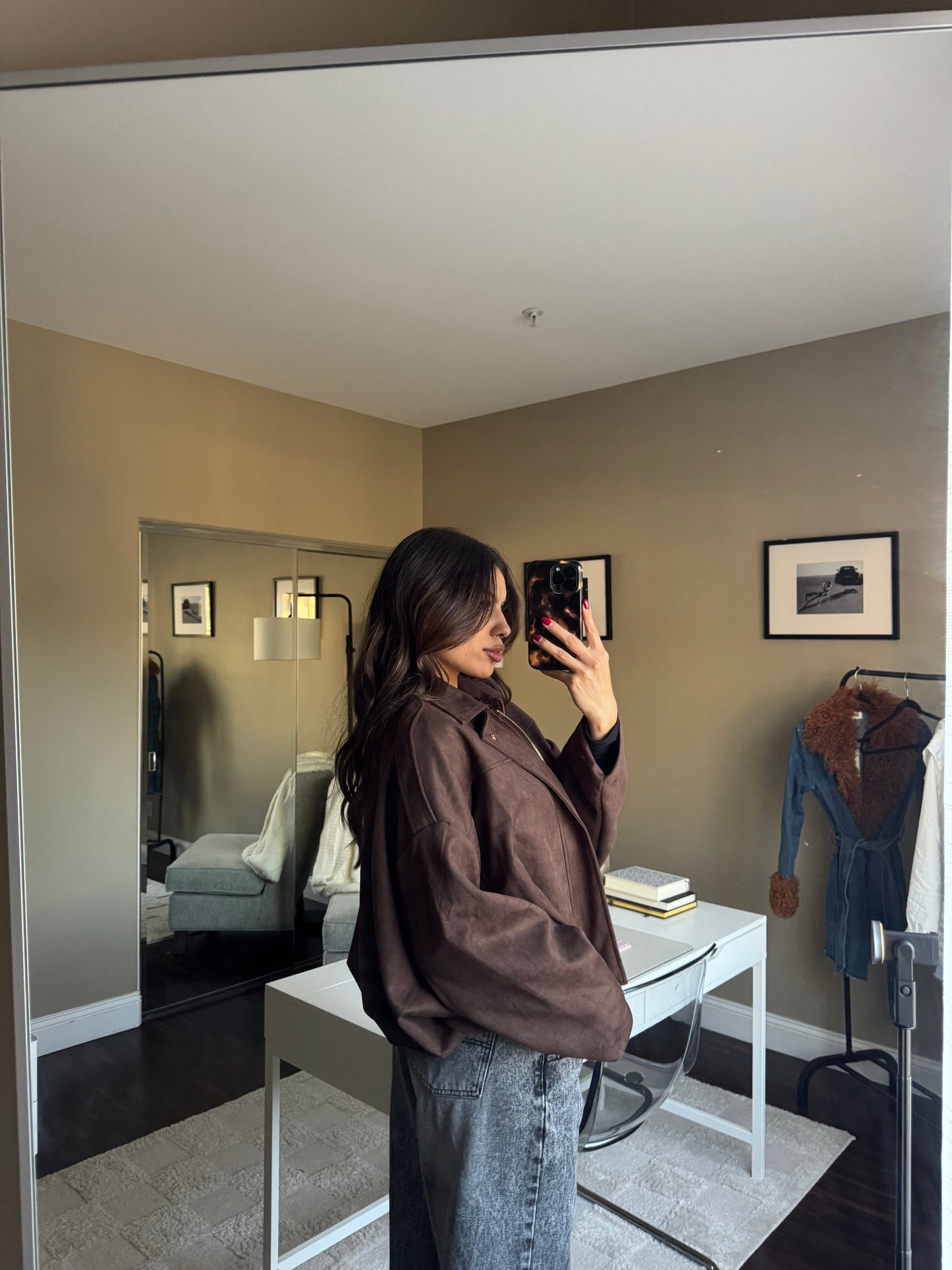 Brooke Suede Moto Jacket