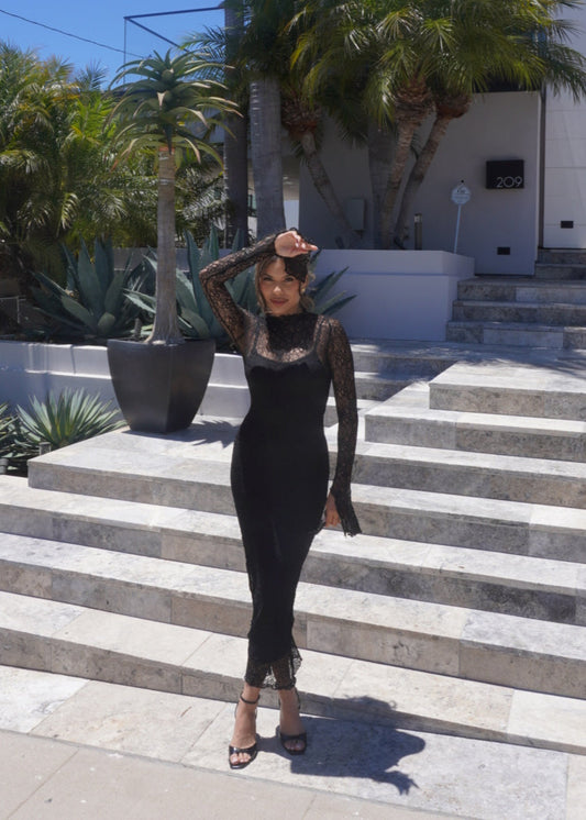 Monaco Lace Dress | Black