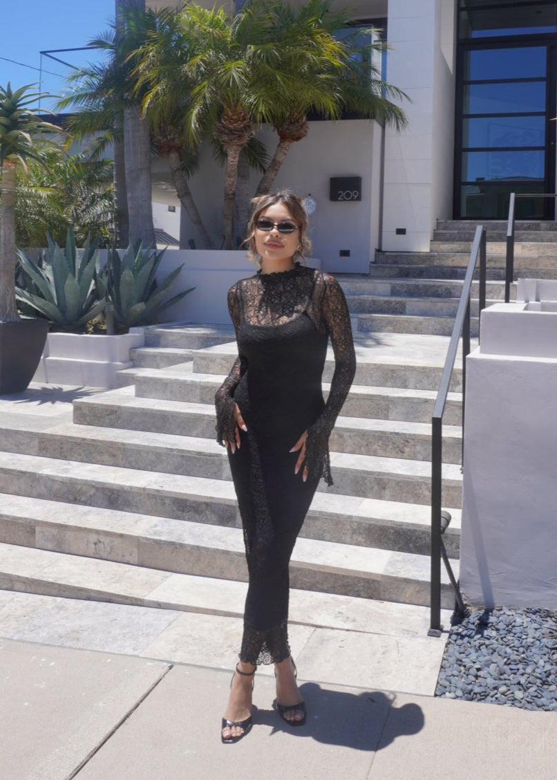 Monaco Lace Dress | Black
