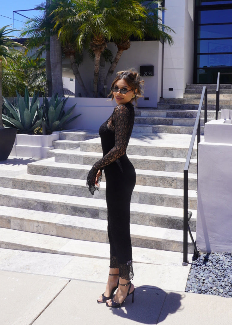 Monaco Lace Dress | Black