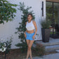 Lexi Sequins Skirt | Blue