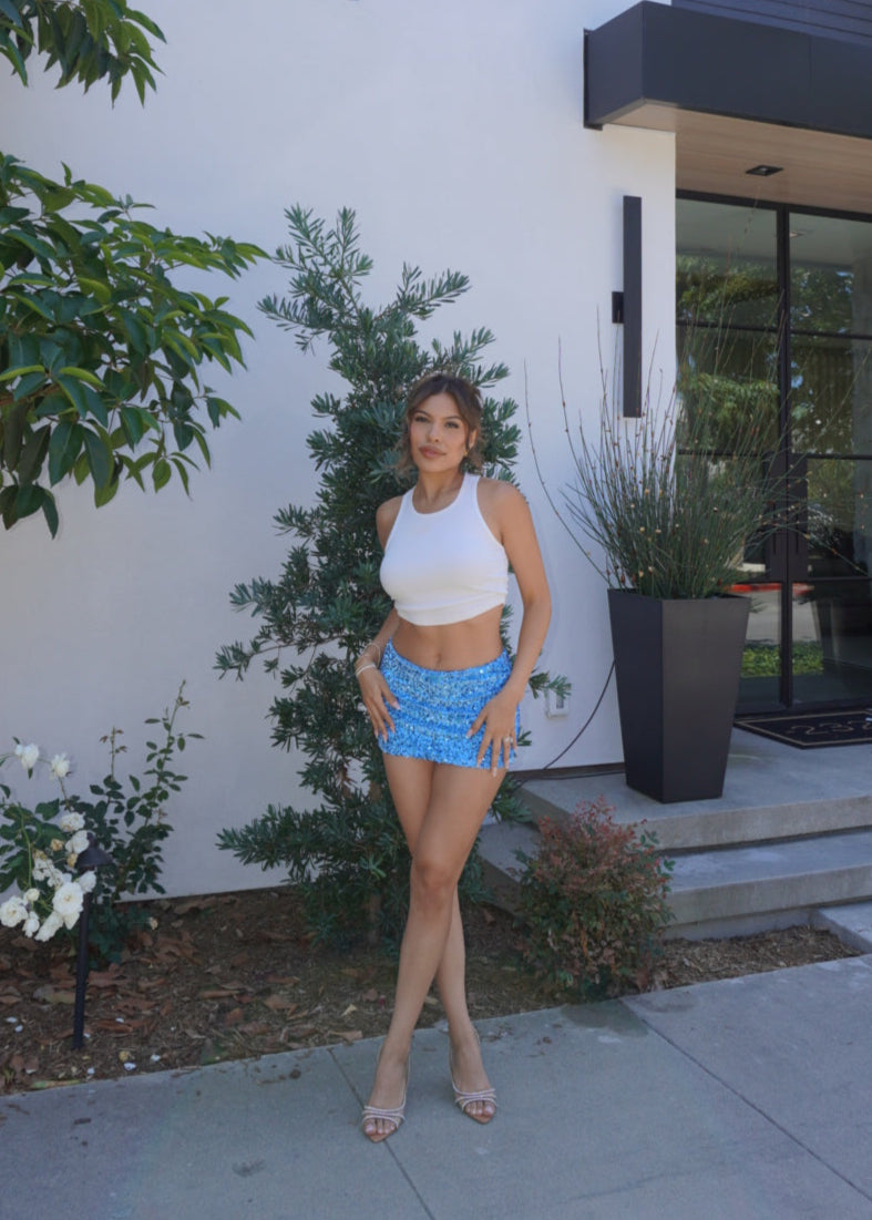 Lexi Sequins Skirt | Blue