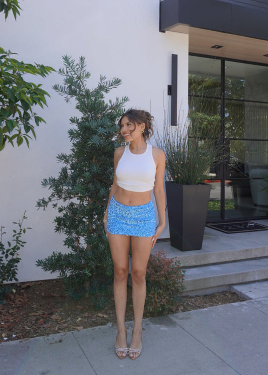 Lexi Sequins Skirt | Blue