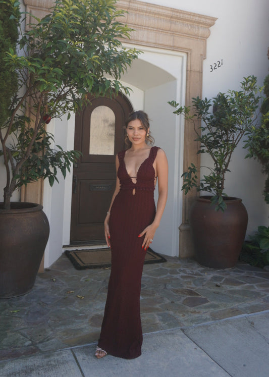 Chantel Dress | Burgundy