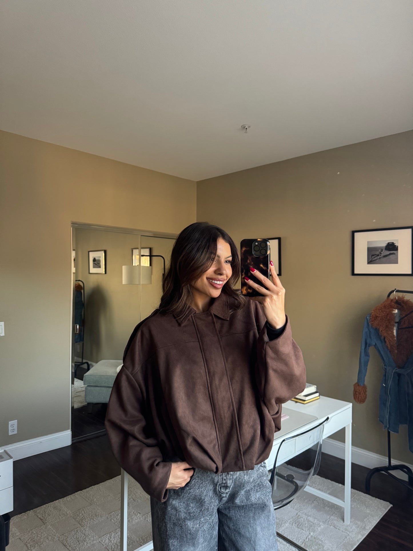 Brooke Suede Moto Jacket