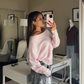 Malory Sweater | Baby Pink