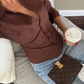 Stassie Button Up Top | Brown