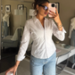 Stassie Button Up Top | White