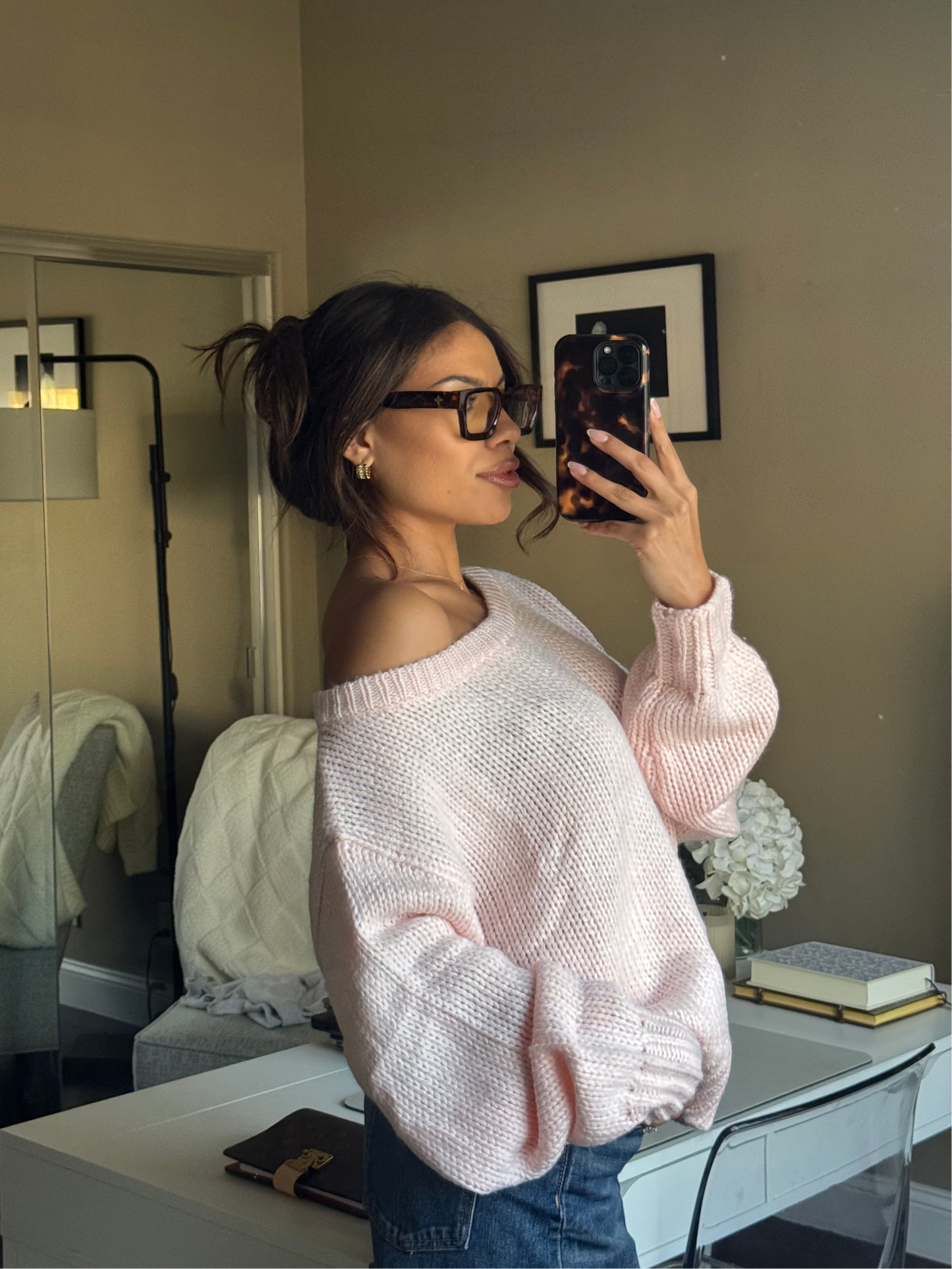 Brandy Off The Shoulder Sweater