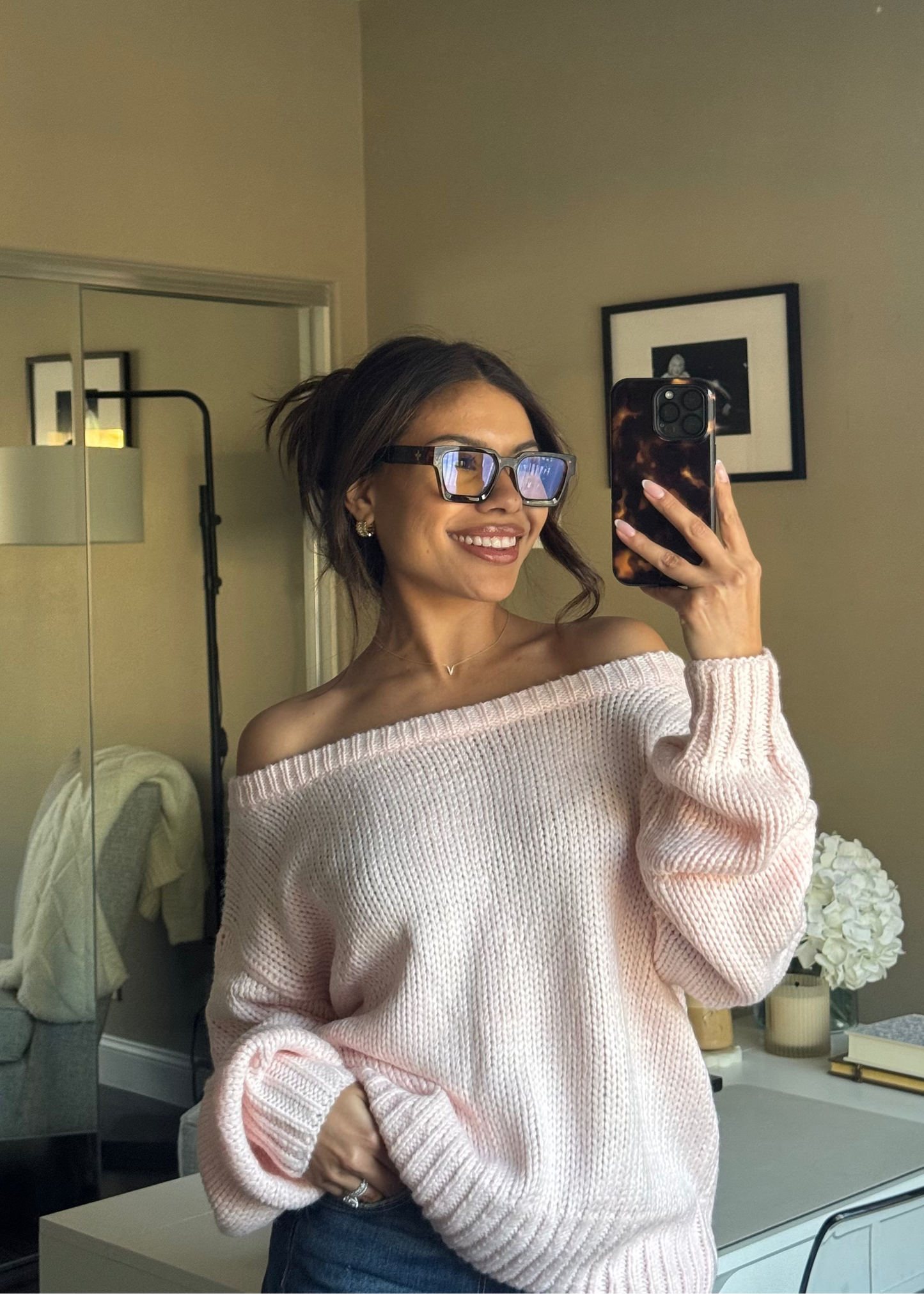 Brandy Off The Shoulder Sweater