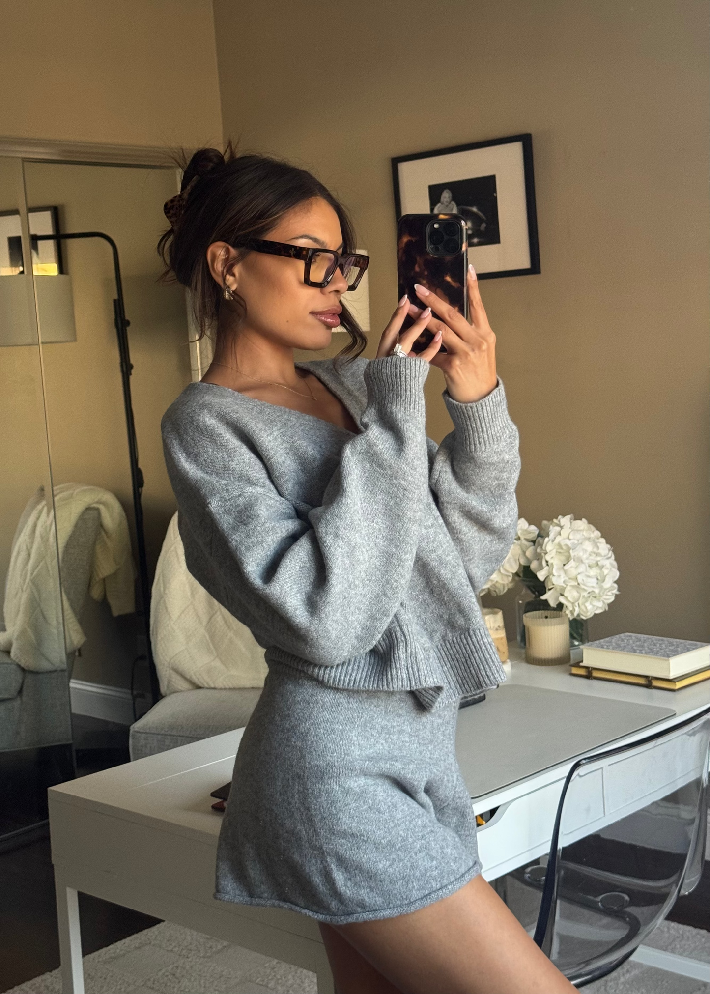 Amora Sweater Set | Heather Grey