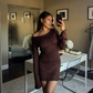 Coco Long Sleeve Dress | Brown