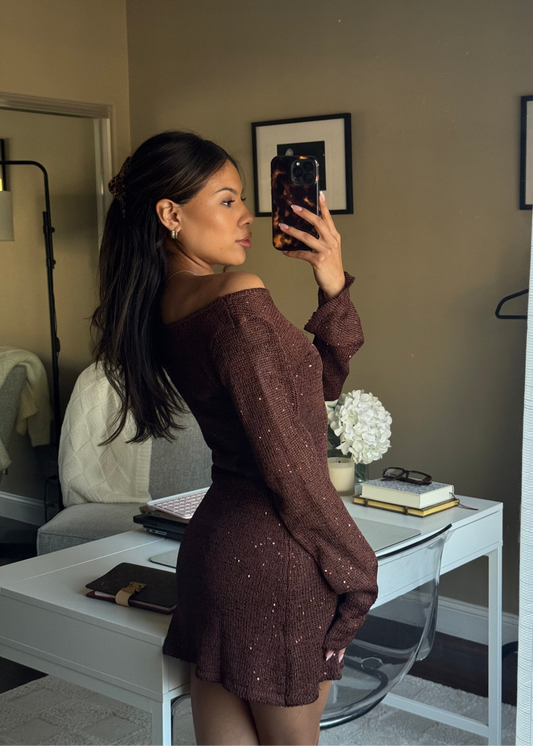 Coco Long Sleeve Dress | Brown