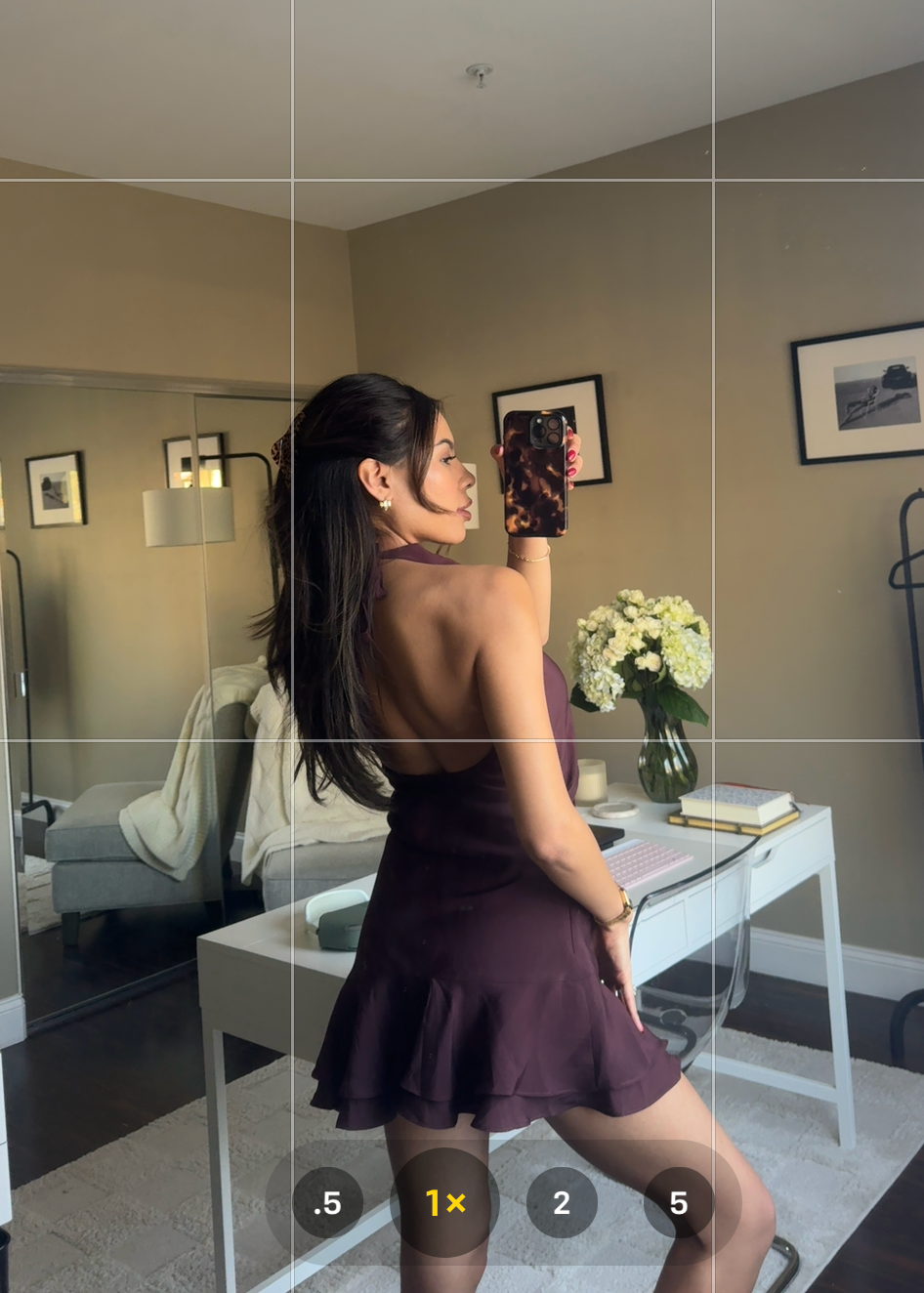 Maya Ruffle Backless Dress | Burgundy